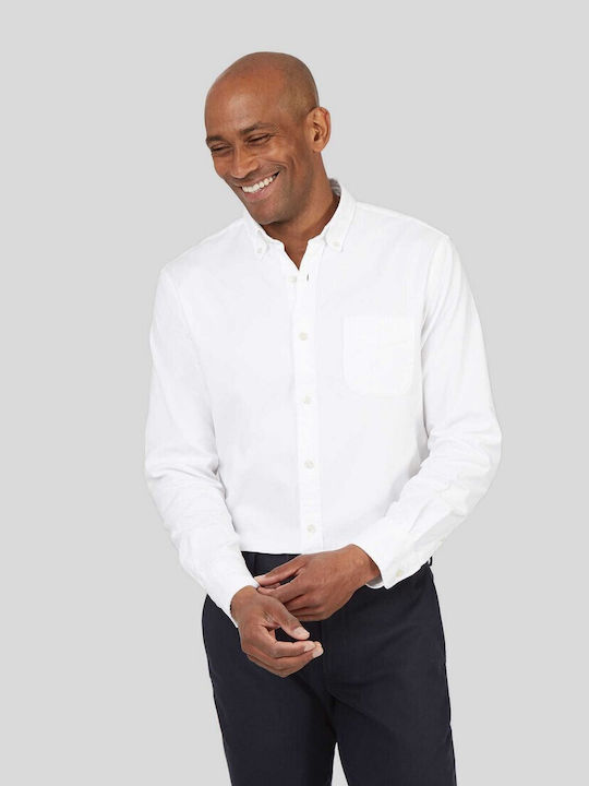 Charles Tyrwhitt Men's Shirt Long Sleeve Cotton White