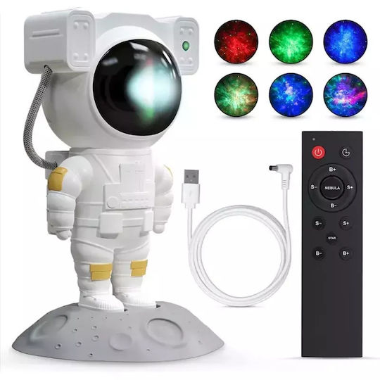 Led Rotating Kids Projector Lamp with Star Projection White
