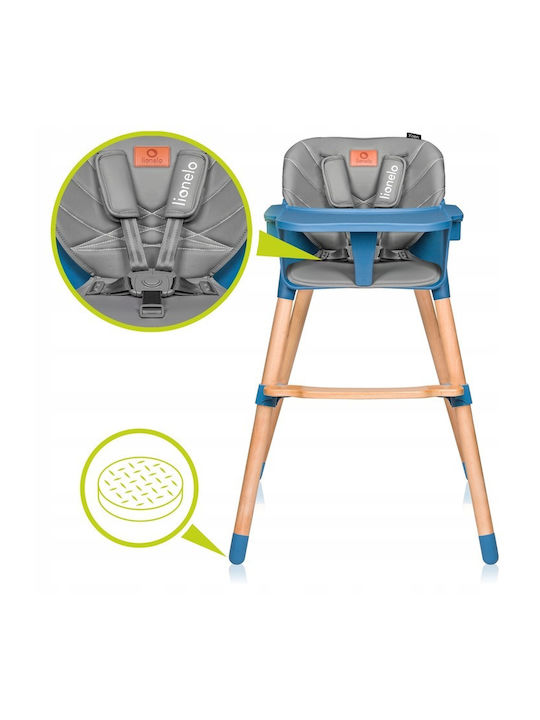Lionelo Koen Baby Highchair 2 in 1 with Adjustable Height Blue Sky