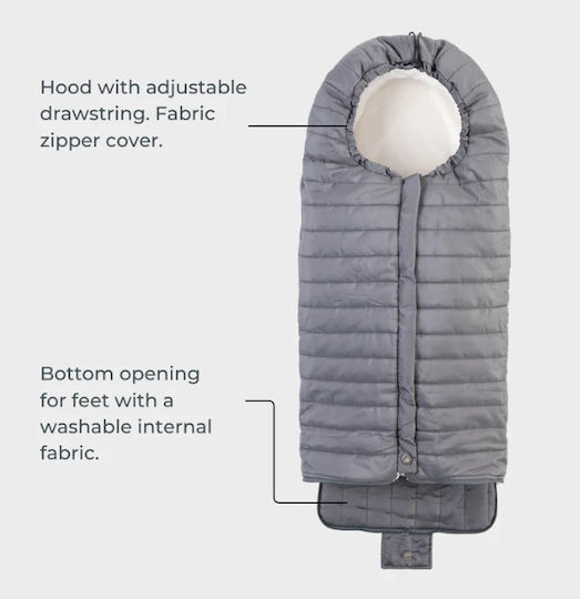 Nuvita Junior Slender Universal Stroller Footmuff Gray