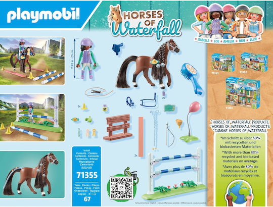 Playmobil Horses Of Waterfall Zoe & Blaze Tournament Lesson for 5-12 years old