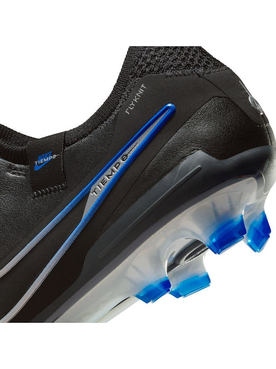 Nike Tiempo Legent 10 Elite Ποδοσφαιρικά Παπούτσια με Τάπες FG Μαύρα