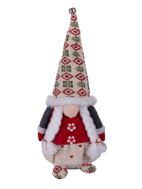 Christmas Fabric Figure Dwarf White Height 33cm