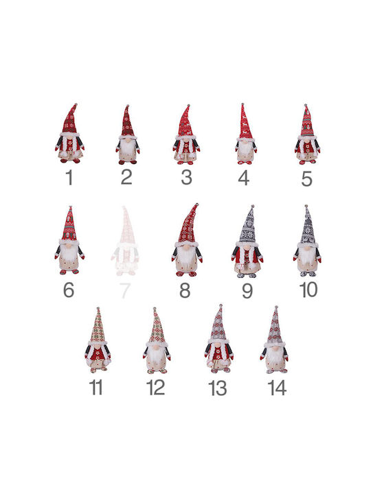 Christmas Fabric Figure Dwarf White Height 33cm