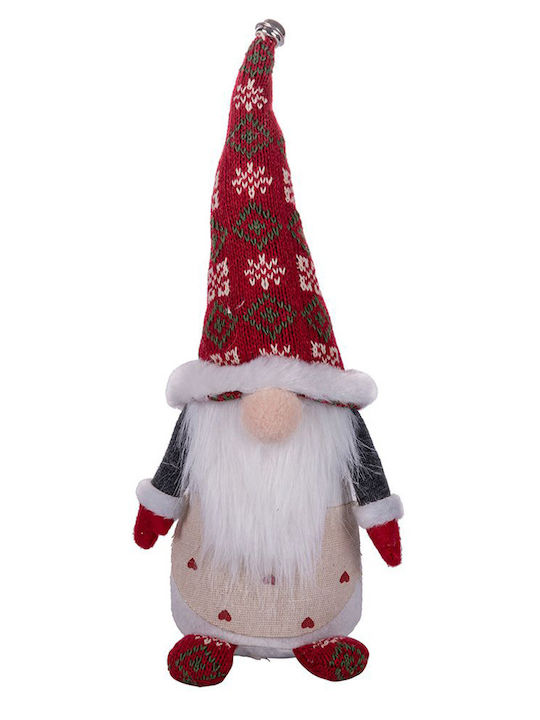 Christmas Fabric Figure Dwarf White Height 33cm