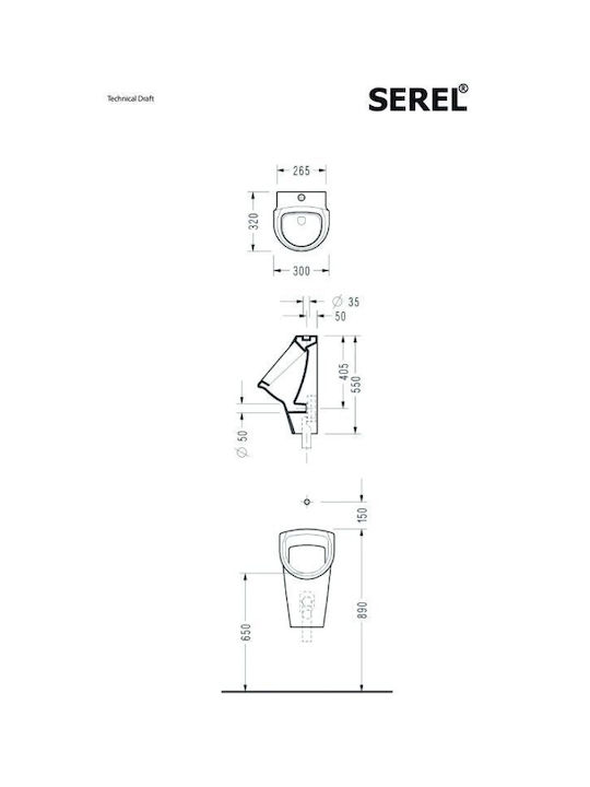 Serel Urinal White