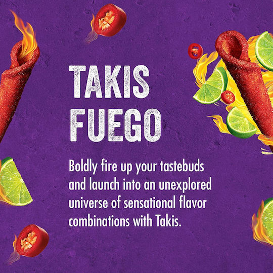 Takis Γαριδάκια Fuego Πιπεριά Τσίλι & Λάιμ 100gr