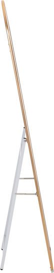 HomeMarkt Joely Oglindă De Podea Arcuită Cu Cadru Din Aluminiu Aurit 160x40cm