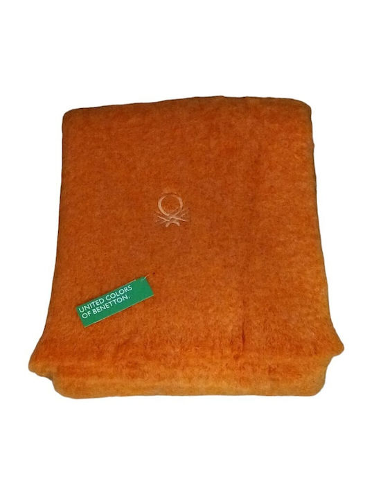 Benetton Benetton Sesselüberwurf Mohair Zwei Seiten 130x160cm Rot