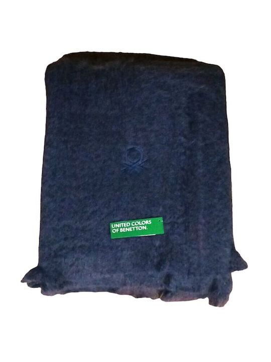 Benetton Benetton Sesselüberwurf Mohair Zwei Seiten 130x160cm Rot