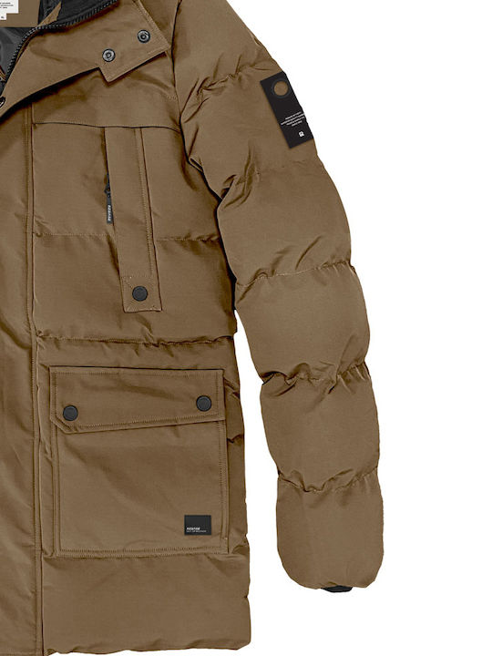 Rebase Herren Winter Jacke Puffer Mocka