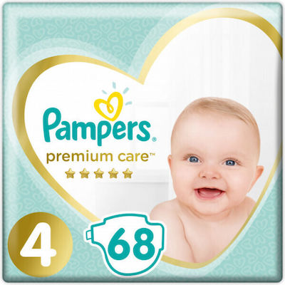 Pampers Premium Care Klebeband-Windeln Nr. 4 für 9-14 kgkg 68Stück