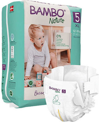 Bambo Nature Tape Diapers No. 5 for 12-18 kgkg 22pcs