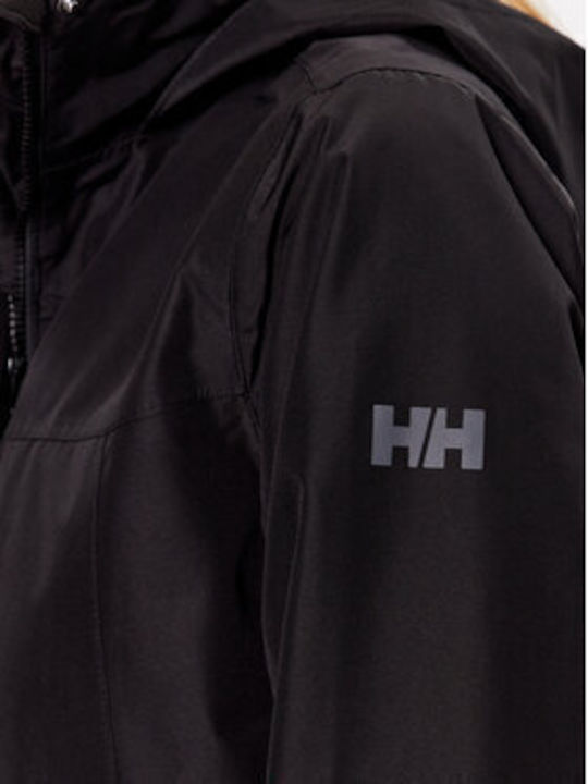 Aden Kurz Damen Puffer Jacke Wasserdicht für Winter Schwarz