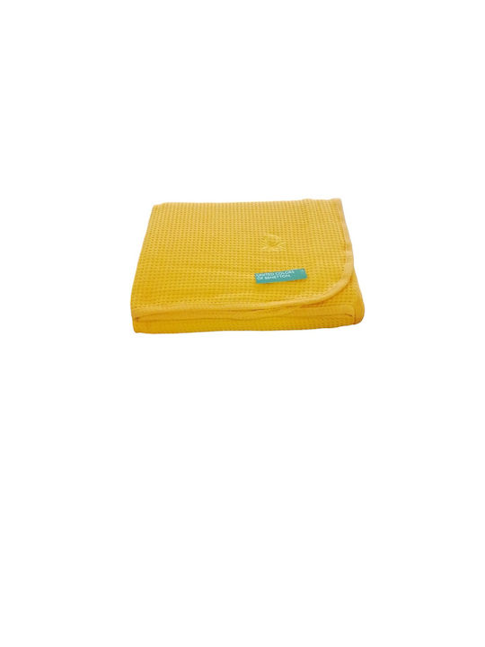 Benetton Pe.b 004 Κουβέρτα Πικέ Μονή 160x240εκ. Λαδί
