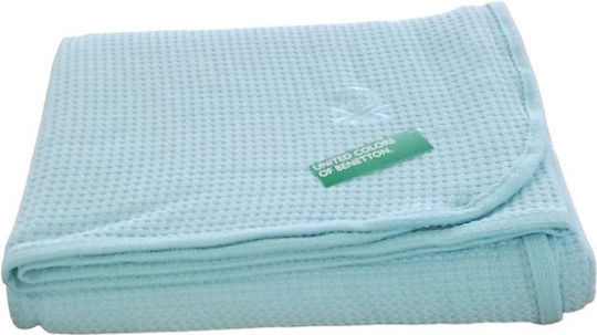 Benetton Pe.b 004 Κουβέρτα Πικέ Μονή 160x240εκ. Λαδί