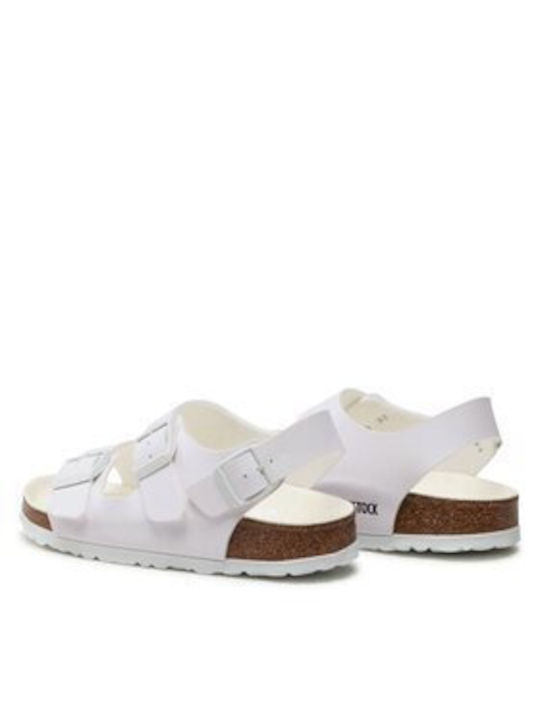 Birkenstock Milano Damen Flache Sandalen in Weiß Farbe