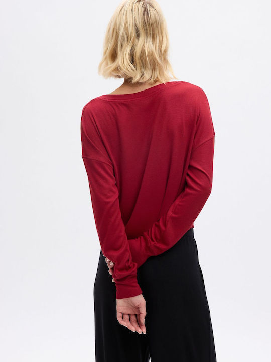 GAP Women's Long Sleeve Pullover Polka Dot Red
