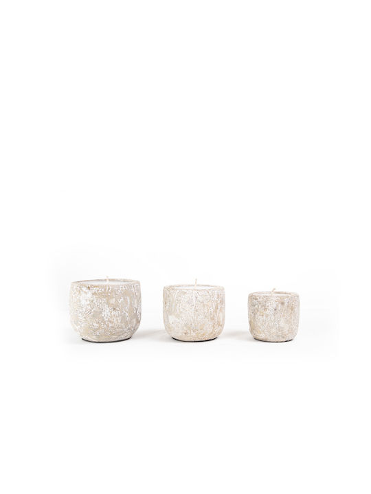 Soulworks Candle Holder Ceramic in White Color 11x11x10cm 1pcs