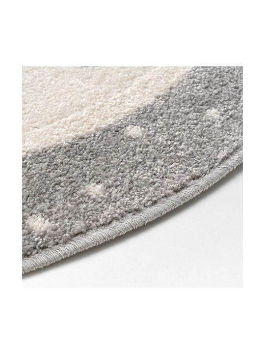 Douceur d'Intérieur Kinder Teppich Gray Rund mit Durchmesser 100cm