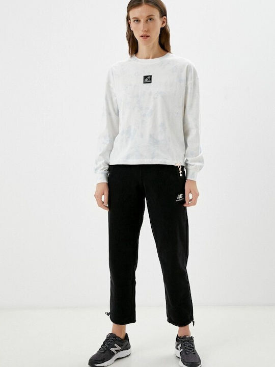 All Terrain Γυναικεία Μπλούζα Βαμβακερή Μακρυμάνικη Λευκό/Μπλε.