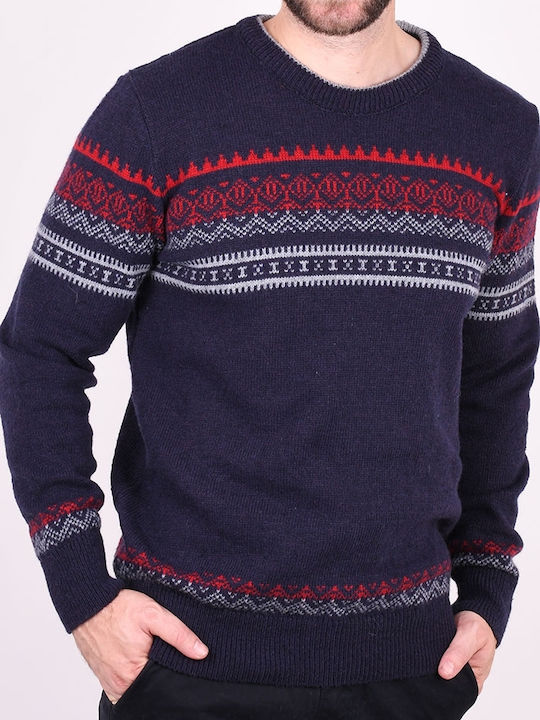 Clever Men's Long Sleeve Sweater BLUE