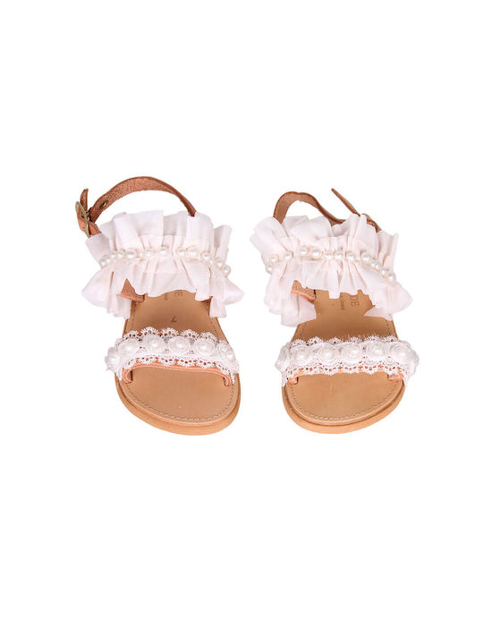 Fashion Beads Kids' Sandals White