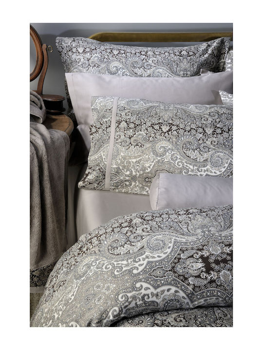 Down Town Home Sheet Sets King Size with Elastic 180x200+35cm. 834 Bombay Brown 4pcs