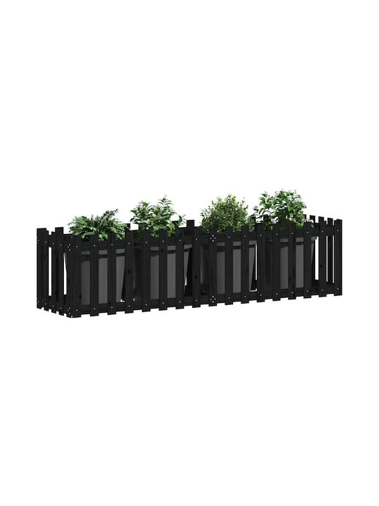 vidaXL Planter Box Lemn Întuneric 200x50x50cm.