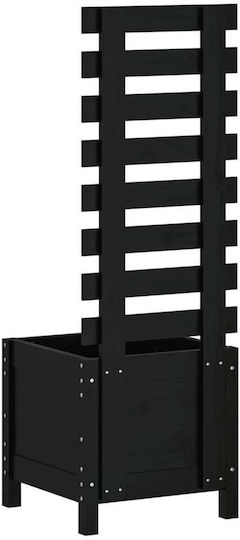 vidaXL Lemn masiv Planter Box Lemn Întuneric 39x39.5x114cm.