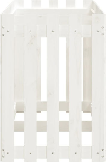 vidaXL Повдигната Кутия за саксии Дърво Бял 150x50x70см.