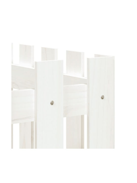 vidaXL Erhöht Blumenkasten Hölzernes White 150x50x70cm.