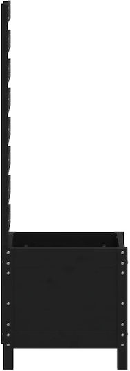 vidaXL Lemn masiv Planter Box Lemn Întuneric 39x39.5x114cm.