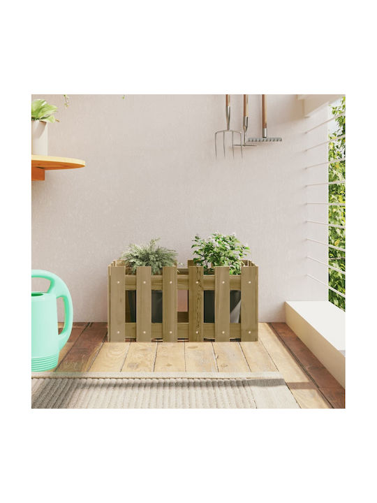 vidaXL Planter Box Wooden Beige 60x30x30cm.