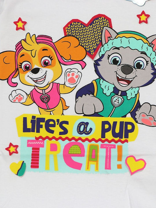 Nickelodeon Bluză pentru copii Cu mâneci lungi Albă Paw Patrol