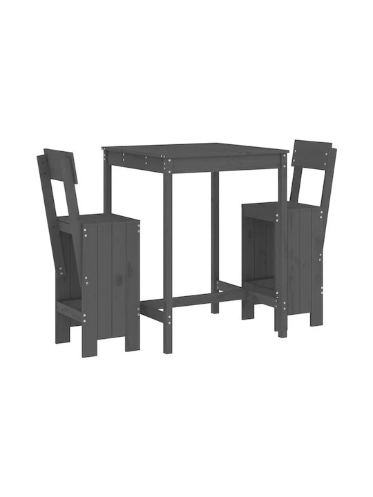 Set Outdoor Bar Grey 3pcs