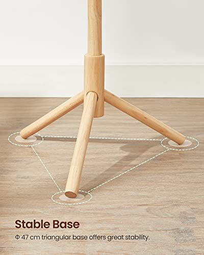 Vasagle Καλόγερος Μεταλλικός Μπεζ 47x47x175cm