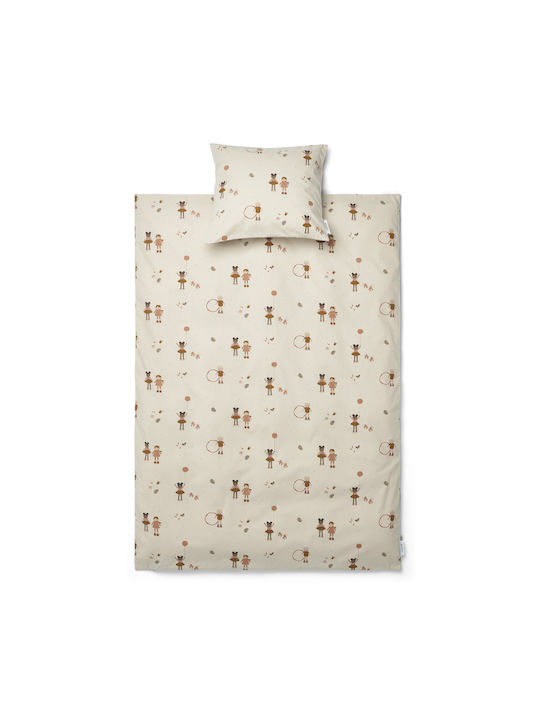 Liewood Set Baby Duvet Cover with Pillowcase Doll Beige 100x140cm