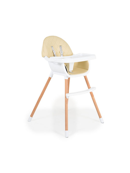 Cangaroo Gelato Baby Highchair 2 in 1 with Adjustable Height Beige