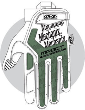 Mechanix Wear Στρατιωτικά Γάντια σε Καφέ χρώμα
