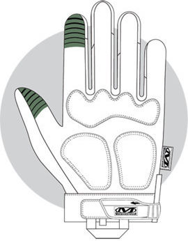Mechanix Wear Στρατιωτικά Γάντια σε Καφέ χρώμα