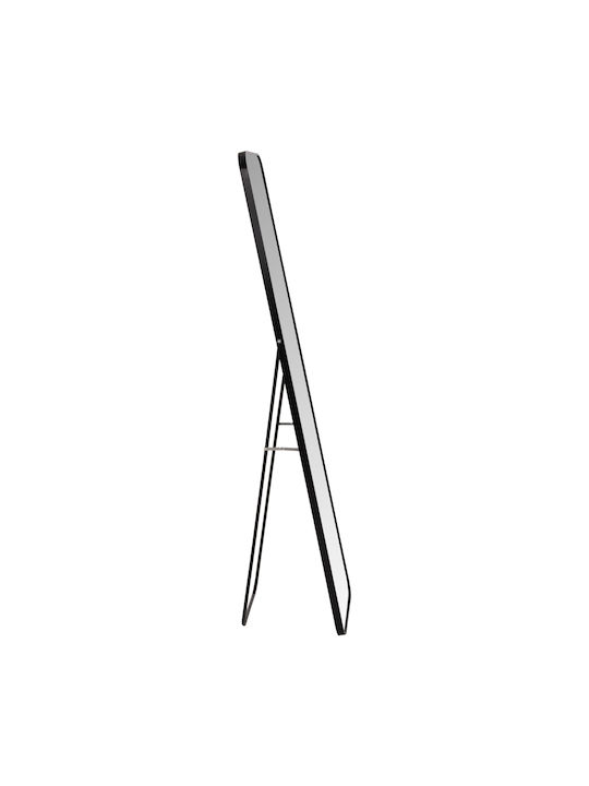 HomeMarkt Boely Boden- oder Standspiegel mit Schwarzem Aluminiumrahmen 160x39cm