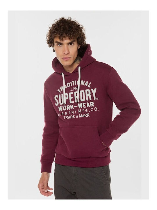 Superdry Men's Sweatshirt with Hood Purple
