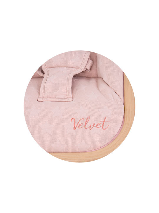 Chipolino Manual Baby Relax 2 in 1 Velvet Pink for Child up to 9kg