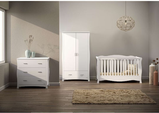 Casababy Πολυμορφική Κούνια Oxford Λευκή με Στρώμα
