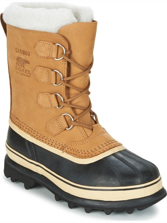 Sorel Leather Snow Boots Brown