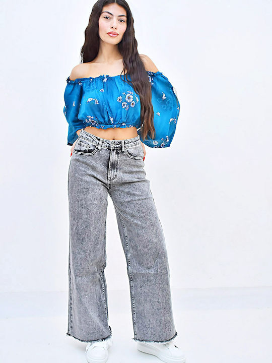 Women's Jean Trousers Gray