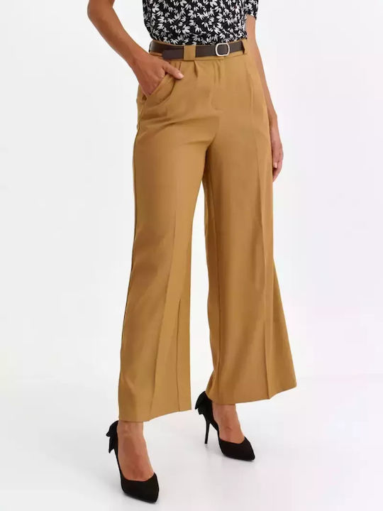 Make your image Women's Fabric Trousers Camel