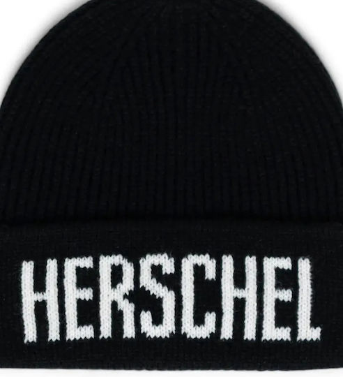 Polson Beanie Unisex Căciulă cu Tricotaj Rib în culoarea Negru