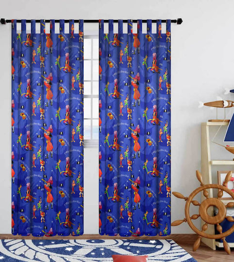 Disney Kids Tab Top Curtain Peter Pan 42 140x290cm